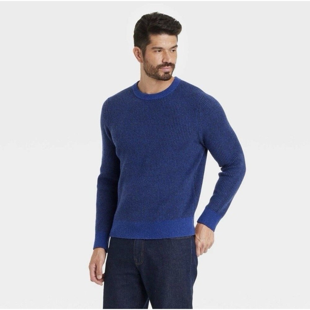Men's Crewneck Pullover Sweater - Goodfellow & Co Blue XXL NEW